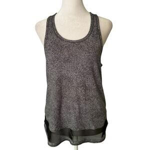 Lululemon black & white speckle pattern racerback tank top